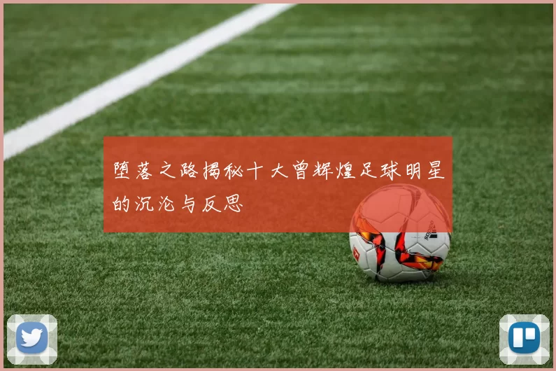 堕落之路揭秘十大曾辉煌足球明星的沉沦与反思
