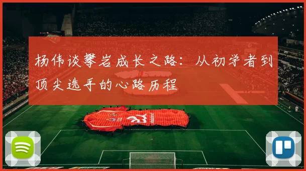 杨伟谈攀岩成长之路：从初学者到顶尖选手的心路历程